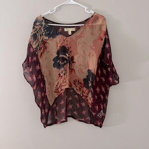 Urban Outfitters floral Sheer Top